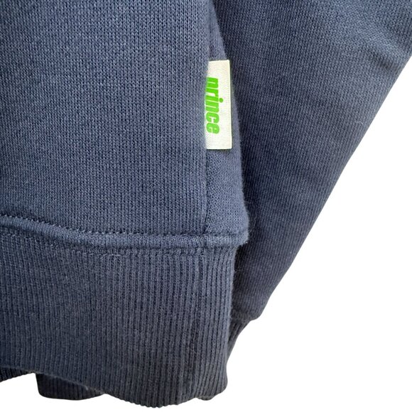 PRINCE Hoodie Size Large Womens Sweatshirt Navy Blue Tennis Sports Logo Pullover - Picture 6 of 8
